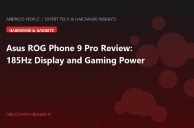 Asus ROG Phone 9 Pro gaming smartphone with RGB lighting and AeroActive Cooler attached