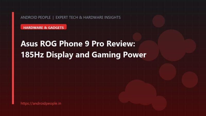 Asus ROG Phone 9 Pro gaming smartphone with RGB lighting and AeroActive Cooler attached