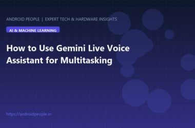 User interacting with Gemini Live conversational voice assistant interface on Android smartphone