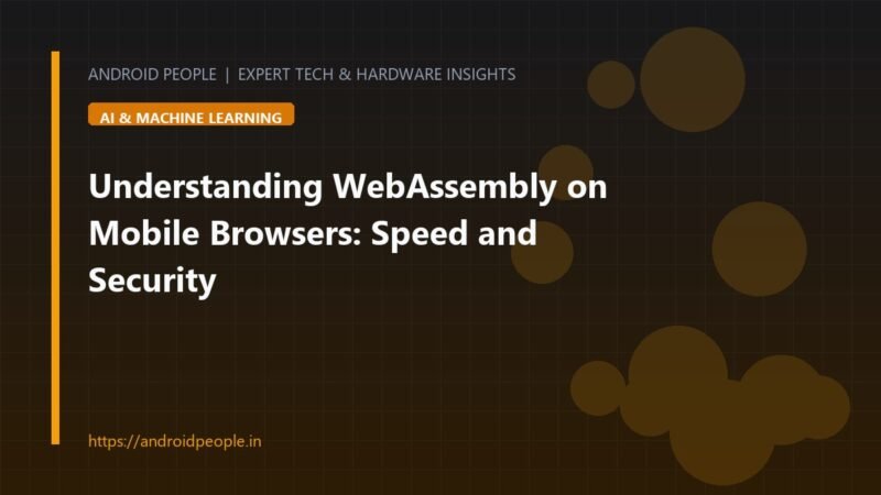 WebAssembly logo and code architecture diagram on modern mobile web browser display