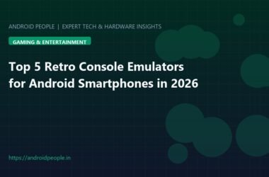 Android smartphone mounted on controller playing retro console video game via emulator